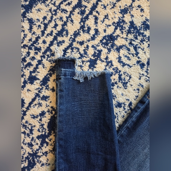 Dear John Dark Blue Skinny Jeans with Raw Hem - Picture 3 of 8